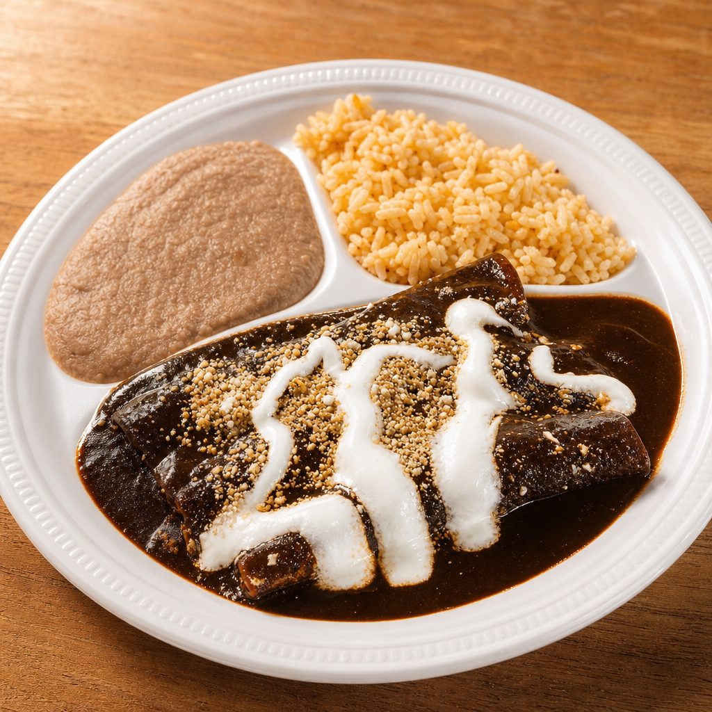 Enchiladas De Mole.