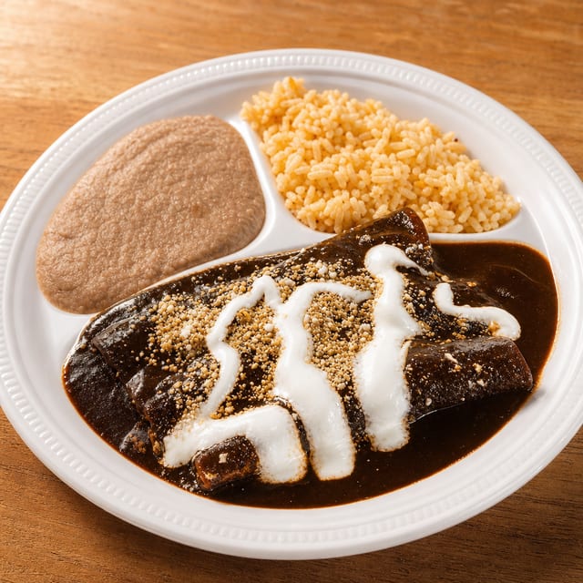 Enchiladas De Mole.